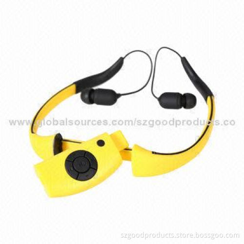 IPX8 8GB Waterproof MP3 Player Earphones for Sports Swimming, Easy to Wear, Sized 2.4x1.8x0.8-inch